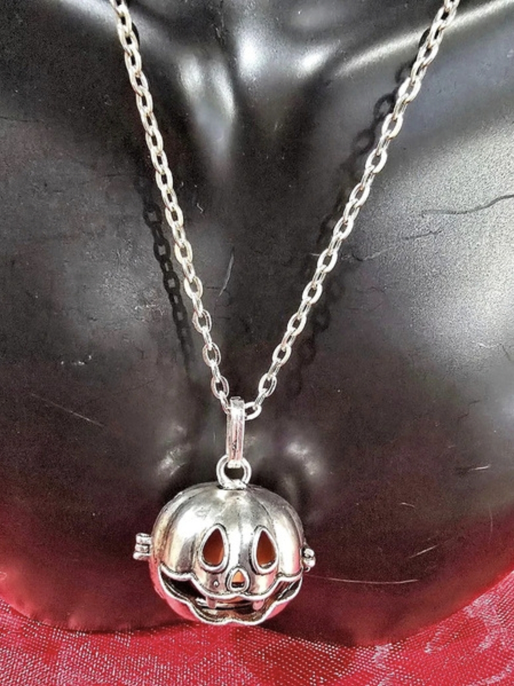 Pumpkin Caller Bola Cage Necklace